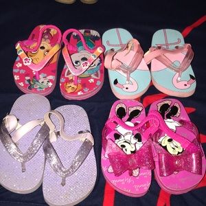 4 pairs of Toddler girl sandals